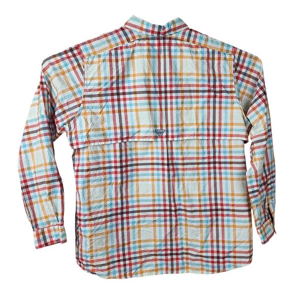 Columbia PFG Super Bahama Vented Long sleeve Check Fishing Shirt Large Men's - Picture 3 of 4